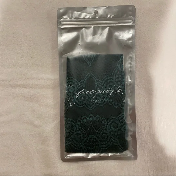 Free People Camila Lace Lacey Sheer Stockings Lingerie Socks | One Size - Picture 4 of 6